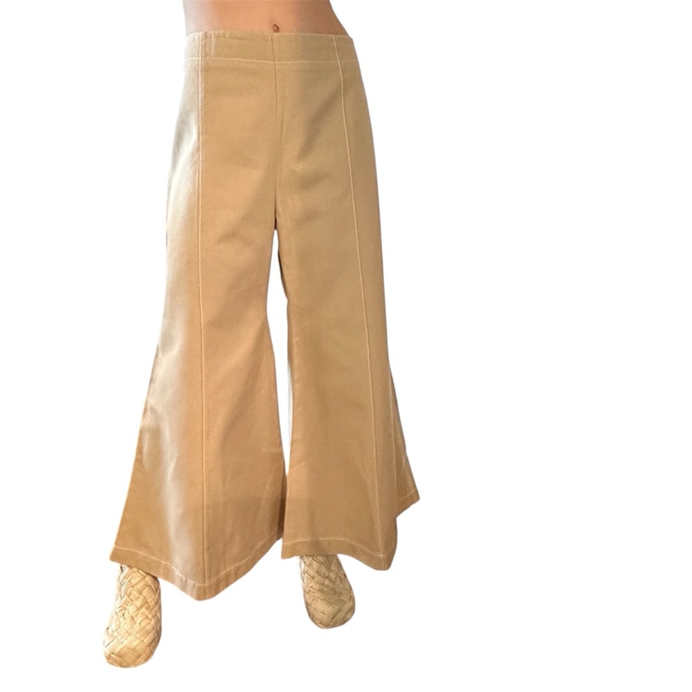 ACNE STUDIOS Wide Leg Pants High Waisted Beige Size 42 FR🌸